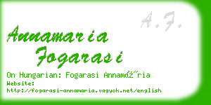 annamaria fogarasi business card